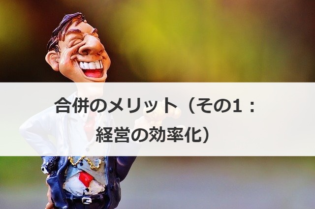 合併のメリット（その1：経営の効率化）