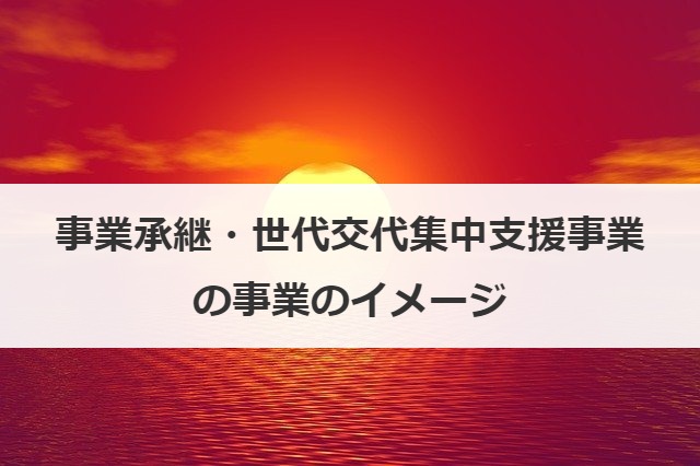 事業承継・世代交代集中支援事業の事業のイメージ