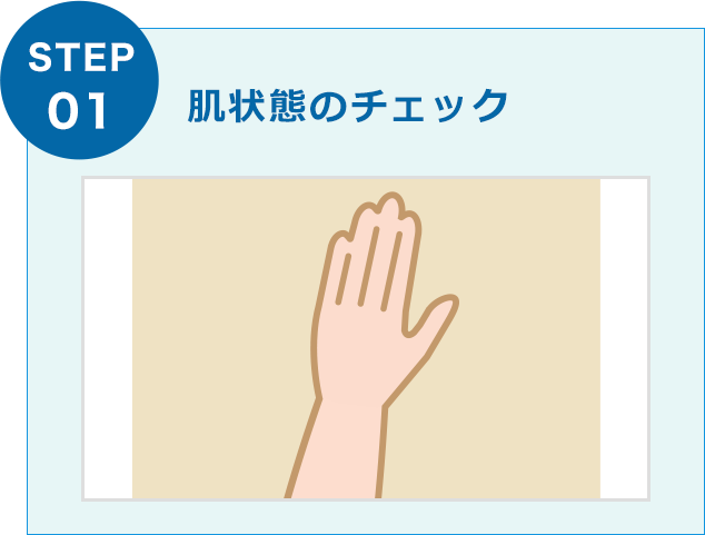 肌状態のチェック