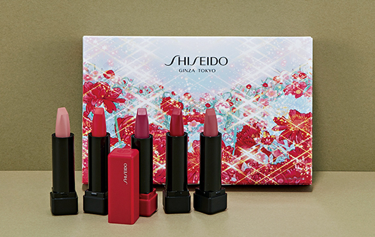 【SHISEIDOのクリスマスコフレ】注目カラーが5色揃ったミニリップのセット