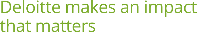 Deloitte makes an impact that matters