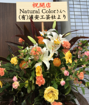 2018.11.1 OPEN (有)浦安工芸店様からきれいなお花をいただきました!