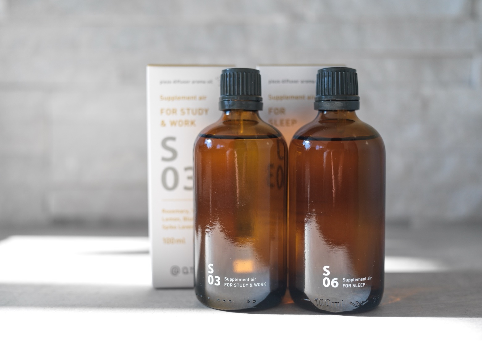 試した香りは「FOR STUDY & WORK」と「FOR SLEEP」の2種類