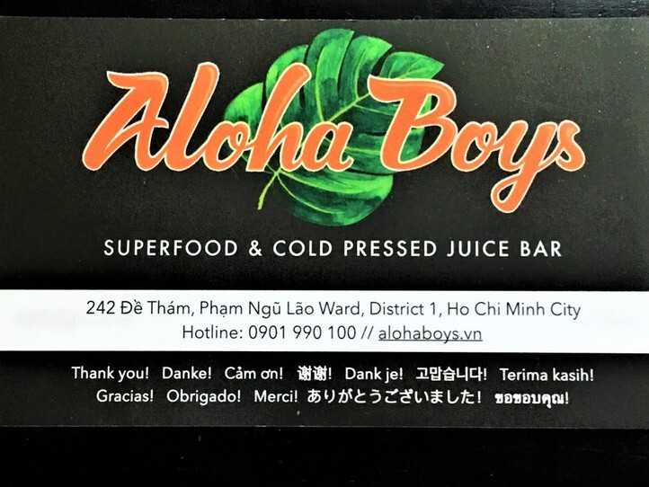 ホーチミンで300円でコールドプレスジュースが飲めるお店 ~Aloha Boys(アロハ・ボーイズ)~