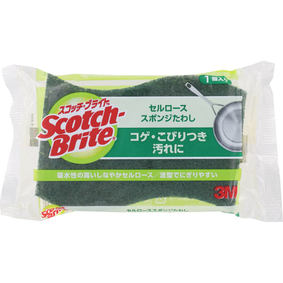 スコッチ・ブライト セルローススポンジたわし 1個
