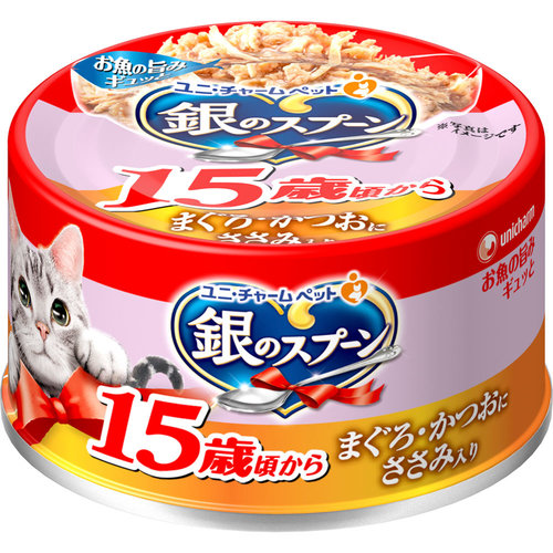 銀のスプーン 缶 １５歳頃から まぐろ かつおにささみ入り 70gの商品情報 ココカラクラブ ドラッグストアのココカラファイン
