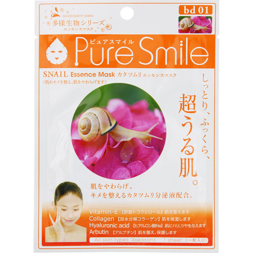 ピュアスマイル エッセンスマスク 多様生物シリーズ カタツムリ 1枚 23ml の商品情報 ココカラクラブ ドラッグストアのココカラファイン