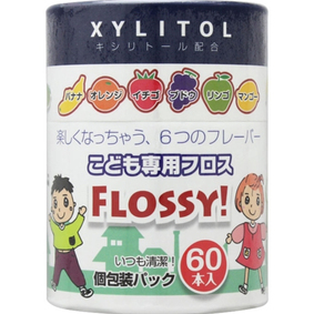 こども専用フロス FLOSSY! 全6色 60本