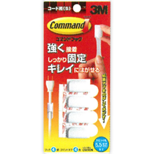 ３ｍ コマンドフック コード用 ｓ フック4個 コマンドタブ4枚の商品情報 ココカラクラブ ドラッグストアのココカラファイン
