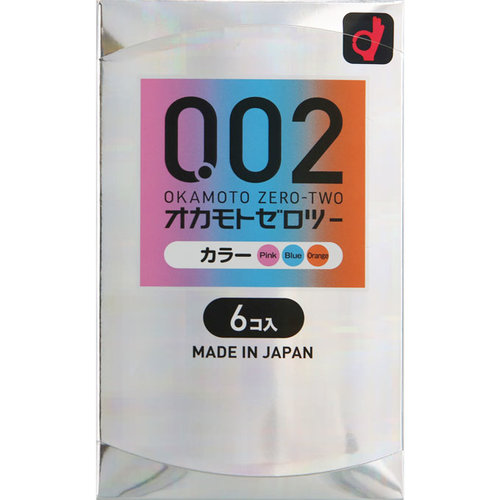 オカモトゼロツー カラー ピンク ブルー オレンジ 6個の商品情報 ココカラクラブ ドラッグストアのココカラファイン