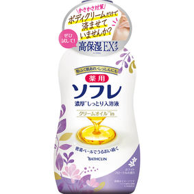 薬用ソフレ 濃厚しっとり入浴液 ホワイトフローラルの香り 480mL