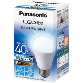 LED電球 E26口金(一般電球 下方向タイプ) LDA4DHEW2 1個