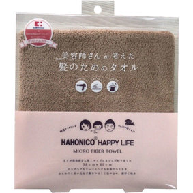 ハホニコ ヘアドライマイクロファイバータオル モカ 1個