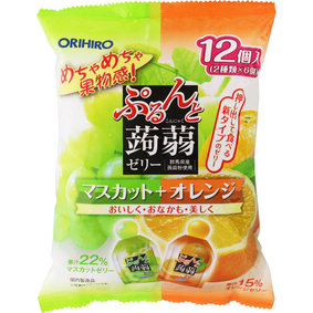※ぷるんと蒟蒻ゼリーパウチ マスカット+オレンジ 240g(20g×12個)