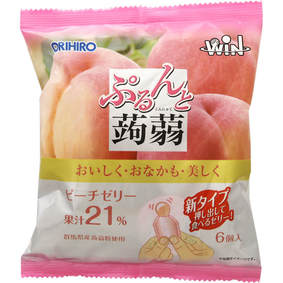 ※ぷるんと蒟蒻ゼリーパウチ ピーチ(WIN) 120g(20g×6個)