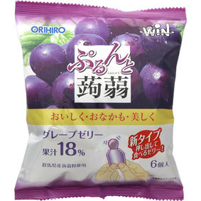 ※ぷるんと蒟蒻ゼリーパウチ グレープ(WIN) 120g(20g×6個)