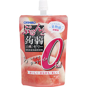 ぷるんと蒟蒻ゼリースタンディング カロリーゼロ白桃 130g