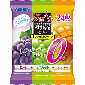 ※ぷるんと蒟蒻ゼリーパウチ カロリーゼロ 巨峰+マスカット+マンゴー 432g