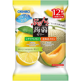 ※ぷるんと蒟蒻ゼリーパウチ シチリアレモン+北海道メロン 240g