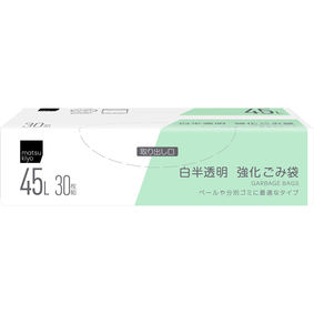 matsukiyo 強化ごみ袋 45L 白半透明 30枚