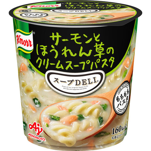 クノールスープｄｅｌｉ サーモンとほうれん草のクリームスープパスタ 容器入 39 9gの商品情報 ココカラクラブ ドラッグストアのココカラファイン
