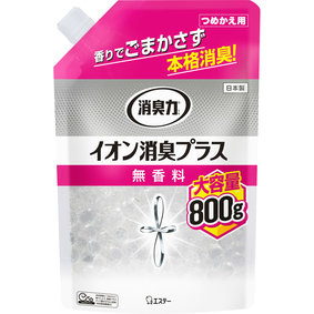 消臭力クリアビーズ イオン消臭プラス 大容量 つめかえ 無香料 800g