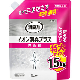 消臭力クリアビーズ イオン消臭プラス 特大 つめかえ 無香料 1.5kg