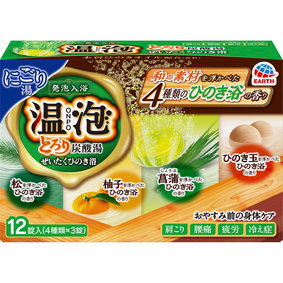 温泡 ONPO とろり炭酸湯 ぜいたくひのき浴 45g×12錠(4種×3錠)