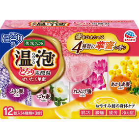 温泡 ONPO とろり炭酸湯 ぜいたく華蜜 45g×12錠(4種×3錠)