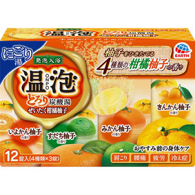 温泡 ONPO とろり炭酸湯 ぜいたく柑橘柚子 45g×12錠(4種×3錠)
