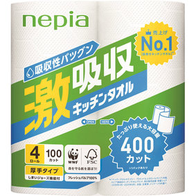 ネピア 激吸収 キッチンタオル 4ロール