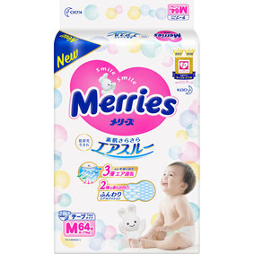 メリーズ さらさらエアスルー(6~11kgまで) M 64枚