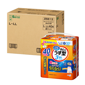 リリーフはつらつパンツ安心のうす型L~LL 梱販売用 40枚×2パック