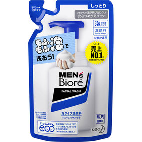 メンズビオレ 泡タイプ洗顔 レギュラー つめかえ用 130mL