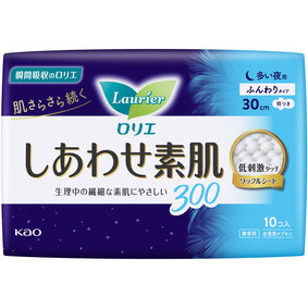 ロリエ しあわせ素肌 多い夜用300 羽つき 10個