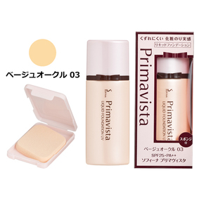 プリマヴィスタ くずれにくい 化粧のり実感リキッドファンデーションUV 03 ベージュオークル 30mL