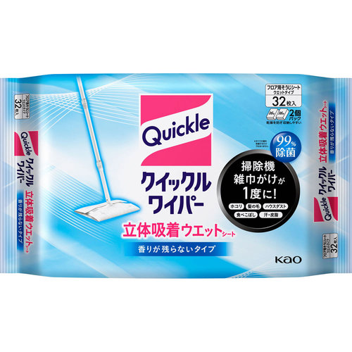 クイックルワイパー 立体吸着ウエットシート 32枚の商品情報 ココカラクラブ ドラッグストアのココカラファイン