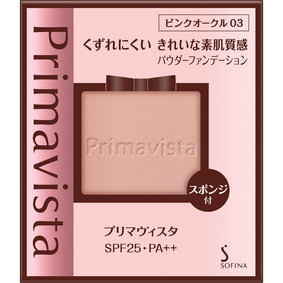 プリマヴィスタ くずれにくい きれいな素肌質感 パウダーファンデーション ピンクオークル03 9g