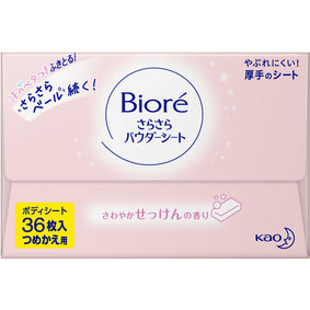 ビオレ さらさらパウダーシート さわやかせっけんの香り つめかえ用 36枚(165mL)