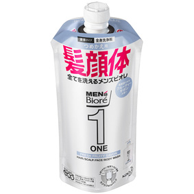 メンズビオレONE オールインワン全身洗浄料 清潔感のあるフルーティーサボンの香り 詰替 340mL