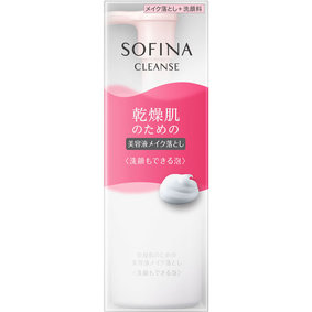 ソフィーナ 乾燥肌のための美容液メイク落とし<洗顔もできる泡> 150mL