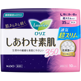 ロリエエフ 超スリム 特に多い夜用 羽つき 350 10個