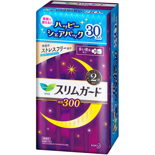 ロリエ スリムガード 多い夜用 ３００ 30個 15個 2パック の商品情報 ココカラクラブ ドラッグストアのココカラファイン