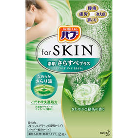 バブ for SKIN 素肌さらすべタイプ さわやかな緑茶の香り 12錠