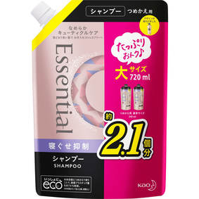 エッセンシャル 寝ぐせ抑制 シャンプー つめかえ用 720mL