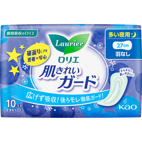 ロリエ 肌きれいガード 多い夜用 羽なし 10個