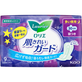 ロリエ 肌きれいガード 多い夜用 羽つき 9個