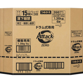アタックZEROドラムつめかえ用 梱販売用 1.35kg×6袋