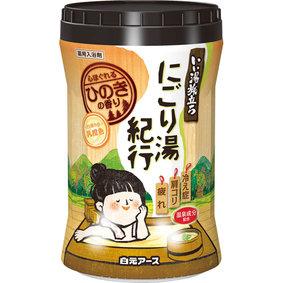 いい湯旅立ちボトル にごり湯紀行 ひのきの香り 600g