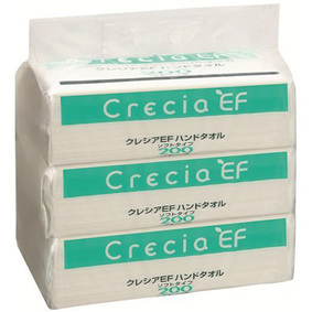 クレシアEF ハンドタオル ソフトタイプ200 2枚重ね200組(400枚)×3個
